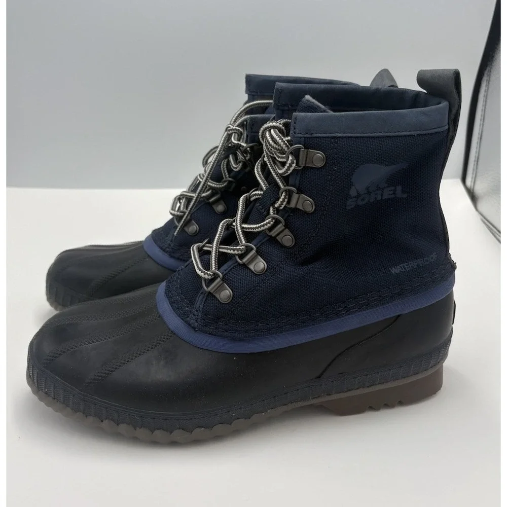 Sorel Cheyanne II‎ Short Nylon Duck Boots Collegiate Navy 7 New